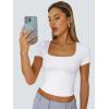 imageTrendy Queen Tshirts Shirts for Women Double Lined Going Out Crop Tops 2025 Spring Summer Workout Y2k Clothes Beach FashionWhite