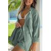 imageTrendy Queen Two Piece Sets For Women Summer Short Sets Beach Vcation Lounge Pajama 2 Piece Spring Outfits Fashion 2025Green