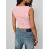 imageTrendy Queen Women Going Out Summer Tank Tops Spring Casual Basic Cute 2025 Sleeveless Shirt Vacation Fashion Outfit ClothesPink