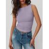 imageTrendy Queen Women Going Out Summer Tank Tops Spring Casual Basic Cute 2025 Sleeveless Shirt Vacation Fashion Outfit ClothesPurple