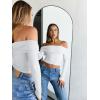 imageTrendy Queen Women Long Sleeve Shirts Off Shoulder Tops Going Out Crop Sexy Slim Fitted Y2K Fall Outfits 2025 Fashion ClothesWhite