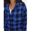 imageTrendy Queen Women Shackets Long Sleeve Flannel Shirts Button Down Blouse Plaid Tops Fall Outfits Fashion Winter Jackets 2025Blue