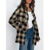 imageTrendy Queen Women Shackets Long Sleeve Flannel Shirts Button Down Blouse Plaid Tops Fall Outfits Fashion Winter Jackets 2025Khaki
