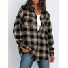 imageTrendy Queen Women Shackets Long Sleeve Flannel Shirts Button Down Blouse Plaid Tops Fall Outfits Fashion Winter Jackets 2025Khaki