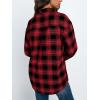 imageTrendy Queen Women Shackets Long Sleeve Flannel Shirts Button Down Blouse Plaid Tops Fall Outfits Fashion Winter Jackets 2025Red