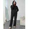 imageTrendy Queen Womens 2 Piece Outfits Fall Fashion Sweatsuits Oversized Hoodies Wide Leg Sweatpants Lounge Matching Track SetsBlack