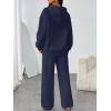 imageTrendy Queen Womens 2 Piece Outfits Fall Fashion Sweatsuits Oversized Hoodies Wide Leg Sweatpants Lounge Matching Track SetsNavy