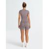 imageTrendy Queen Womens 2 Piece Workout Sets Short Matching Lounge Sets Summer Clothes Going Out Gym OutfitsCoffeegrey
