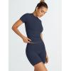 imageTrendy Queen Womens 2 Piece Workout Sets Short Matching Lounge Sets Summer Clothes Going Out Gym OutfitsNavyblue