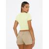 imageTrendy Queen Womens Basic T Shirts Summer Tops 2025 Short Sleeve Crop Tops Slim Fit Gym Workout Y2k ClothesLemon Yellow