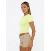 imageTrendy Queen Womens Basic T Shirts Summer Tops 2025 Short Sleeve Crop Tops Slim Fit Gym Workout Y2k ClothesLime Green