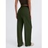 imageTrendy Queen Womens Business Casual Pants Barrel Sweatpants Wide Leg Comfy Lounge Pants Baggy Flowy Ribbed Fall OutfitsArmygreen