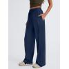imageTrendy Queen Womens Business Casual Pants Barrel Sweatpants Wide Leg Comfy Lounge Pants Baggy Flowy Ribbed Fall OutfitsNavy