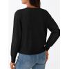 imageTrendy Queen Womens Cardigan Sweaters Lightweight Crew Neck Outfits Fall Fashion 2025 ClothingBlack