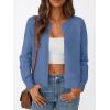 imageTrendy Queen Womens Cardigan Sweaters Lightweight Crew Neck Outfits Fall Fashion 2025 ClothingBlue