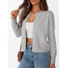imageTrendy Queen Womens Cardigan Sweaters Lightweight Crew Neck Outfits Fall Fashion 2025 ClothingGrey Melange