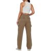 imageTrendy Queen Womens Cargo Sweatpants Wide Leg Baggy Fleece High Waisted Sweats Pants Winter Clothes with PocketsCoffee