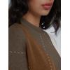 imageTrendy Queen Womens Color Block Argyle Plaid Oversized Chunky Knit Crewneck Sweaters 2025Nutmeg Brown
