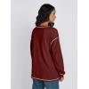imageTrendy Queen Womens Crewneck Sweatshirts Long Sleeve Shirts Lightweight Sweaters Fall Tops Fashion Outfits 2025Winered