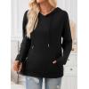 imageTrendy Queen Womens Fall Fashion T Shirts Basic Drawstring Pullover Loose Fit Hoodies Winter Clothes with PocketBlack
