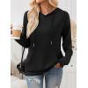 imageTrendy Queen Womens Fall Fashion T Shirts Basic Drawstring Pullover Loose Fit Hoodies Winter Clothes with PocketBlack