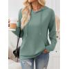 imageTrendy Queen Womens Fall Fashion T Shirts Basic Drawstring Pullover Loose Fit Hoodies Winter Clothes with PocketSage