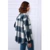 imageTrendy Queen Womens Flannel Shacket Casual Jacket Plaid Button Down Long Sleeve Shirt Fall Winter OutfitsBlue