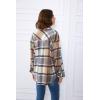 imageTrendy Queen Womens Flannel Shacket Casual Jacket Plaid Button Down Long Sleeve Shirt Fall Winter OutfitsBluebrown