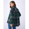 imageTrendy Queen Womens Flannel Shacket Casual Jacket Plaid Button Down Long Sleeve Shirt Fall Winter OutfitsGreen