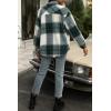 imageTrendy Queen Womens Flannel Shacket Casual Jacket Plaid Button Down Long Sleeve Shirt Fall Winter OutfitsLightgreen