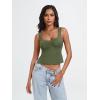 imageTrendy Queen Womens Going Out Crop Tops Backless Tank Tops Summer Y2k Teen Girls Basics Cute ClothesArmygreen