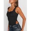 imageTrendy Queen Womens Going Out Crop Tops Backless Tank Tops Summer Y2k Teen Girls Basics Cute ClothesBlack