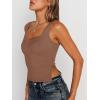 imageTrendy Queen Womens Going Out Crop Tops Backless Tank Tops Summer Y2k Teen Girls Basics Cute ClothesCoffeegrey