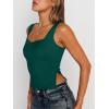 imageTrendy Queen Womens Going Out Crop Tops Backless Tank Tops Summer Y2k Teen Girls Basics Cute ClothesDarkgreen