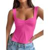 imageTrendy Queen Womens Going Out Crop Tops Backless Tank Tops Summer Y2k Teen Girls Basics Cute ClothesHotpink
