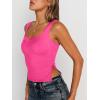 imageTrendy Queen Womens Going Out Crop Tops Backless Tank Tops Summer Y2k Teen Girls Basics Cute ClothesNeonpink
