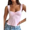 imageTrendy Queen Womens Going Out Crop Tops Backless Tank Tops Summer Y2k Teen Girls Basics Cute ClothesPink
