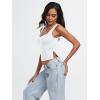 imageTrendy Queen Womens Going Out Crop Tops Backless Tank Tops Summer Y2k Teen Girls Basics Cute ClothesWhite