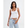 imageTrendy Queen Womens Going Out Crop Tops Backless Tank Tops Summer Y2k Teen Girls Basics Cute ClothesWhite