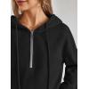 imageTrendy Queen Womens Hoodies Fleece Fashion Half Zip Sweatshirts Cute Y2k Fall Clothes 2025Black