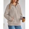 imageTrendy Queen Womens Hoodies Fleece Fashion Half Zip Sweatshirts Cute Y2k Fall Clothes 2025Coffeegrey