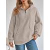 imageTrendy Queen Womens Hoodies Fleece Fashion Half Zip Sweatshirts Cute Y2k Fall Clothes 2025Coffeegrey