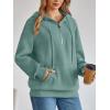 imageTrendy Queen Womens Hoodies Fleece Fashion Half Zip Sweatshirts Cute Y2k Fall Clothes 2025Green
