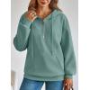 imageTrendy Queen Womens Hoodies Fleece Fashion Half Zip Sweatshirts Cute Y2k Fall Clothes 2025Green
