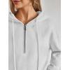 imageTrendy Queen Womens Hoodies Fleece Fashion Half Zip Sweatshirts Cute Y2k Fall Clothes 2025Grey
