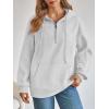 imageTrendy Queen Womens Hoodies Fleece Fashion Half Zip Sweatshirts Cute Y2k Fall Clothes 2025Grey