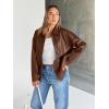 imageTrendy Queen Womens Leather Jackets Oversized Faux Motorcycle Plus Size Moto Biker Coat Fall Outfits Fashion Clothes 2025Caramel