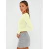 imageTrendy Queen Womens Long Sleeve Crop Tops Basic Slim Fitted Shirts Fashion 2025 Going Out Y2k Tops Teen Girl ClothesLemon Yellow
