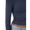 imageTrendy Queen Womens Long Sleeve Shirts Crop Tops Fall Fashion 2025 Going Out Basic Winter ClothesNavy