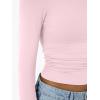 imageTrendy Queen Womens Long Sleeve Shirts Crop Tops Fall Fashion 2025 Going Out Basic Winter ClothesPink